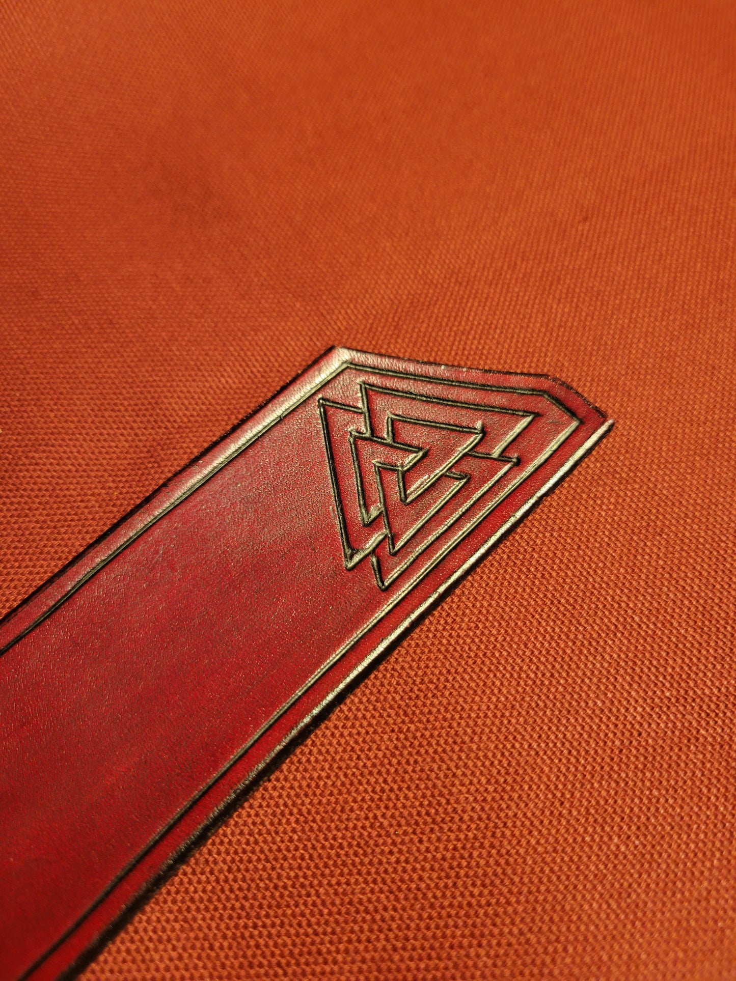 Red Viking Valknut Belt