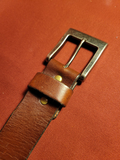 Brown Oil tanned leather belt