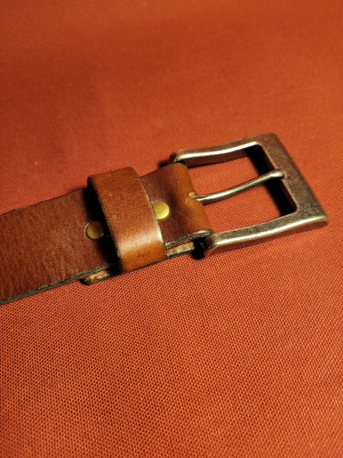 Brown Oil tanned leather belt