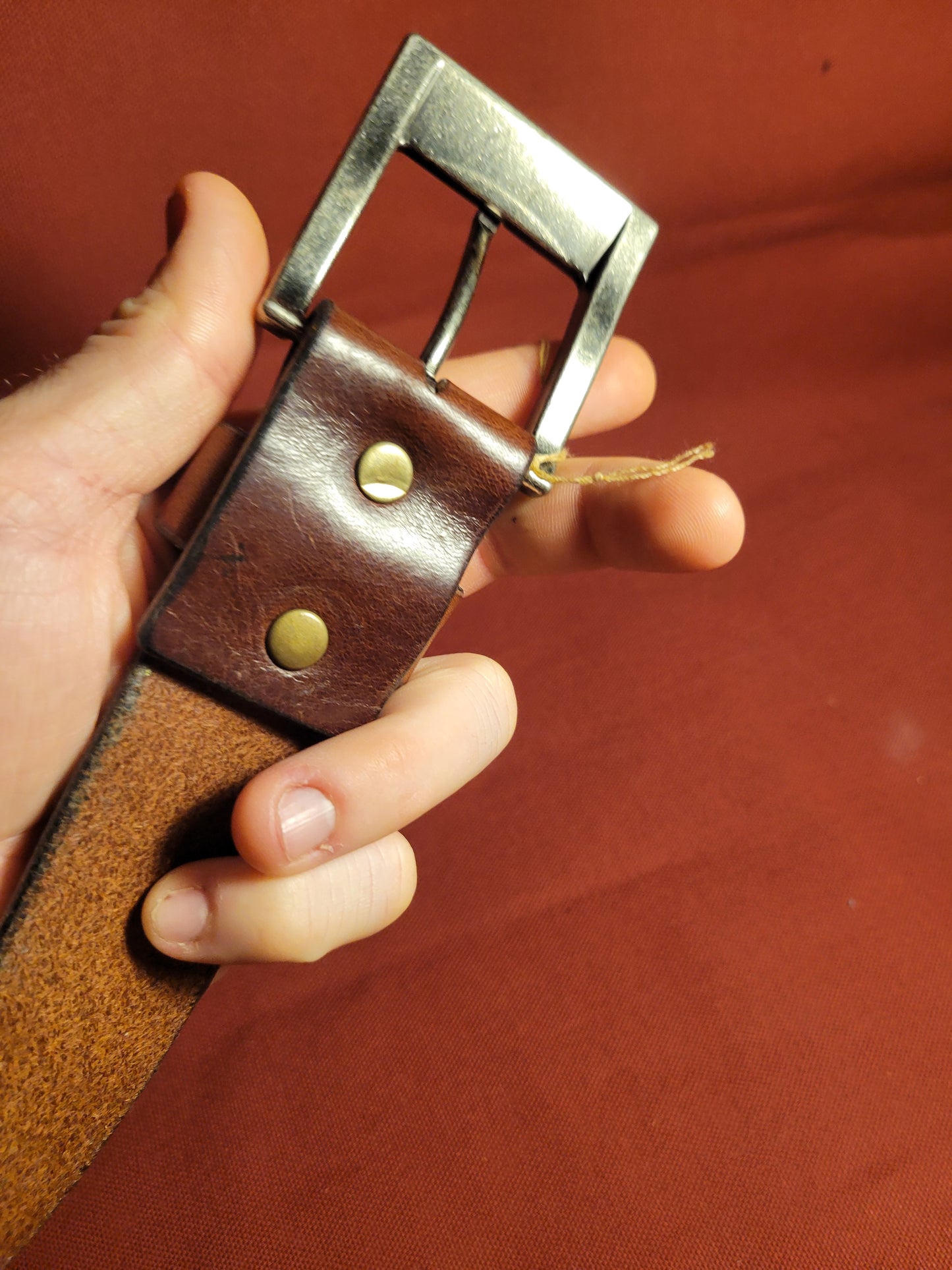 Brown Oil tanned leather belt