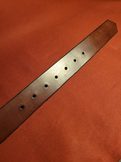 Brown Oil tanned leather belt