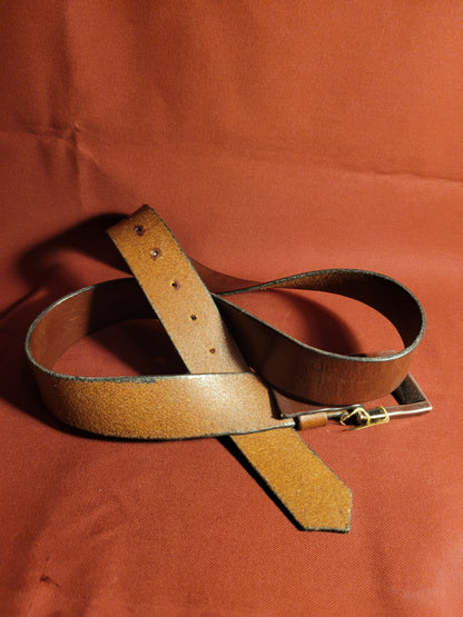 Brown Oil tanned leather belt