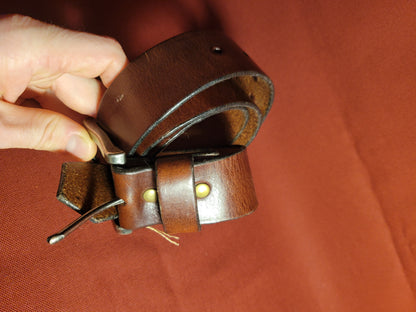 Brown Oil tanned leather belt