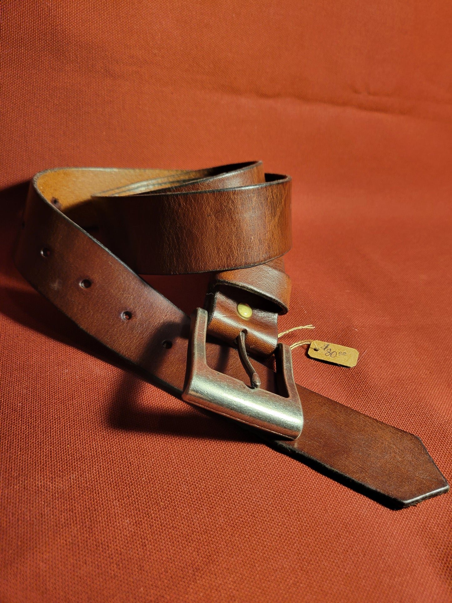 Brown Oil tanned leather belt