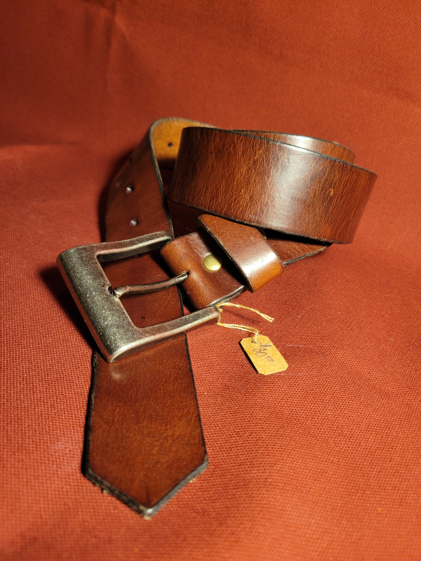 Brown Oil tanned leather belt